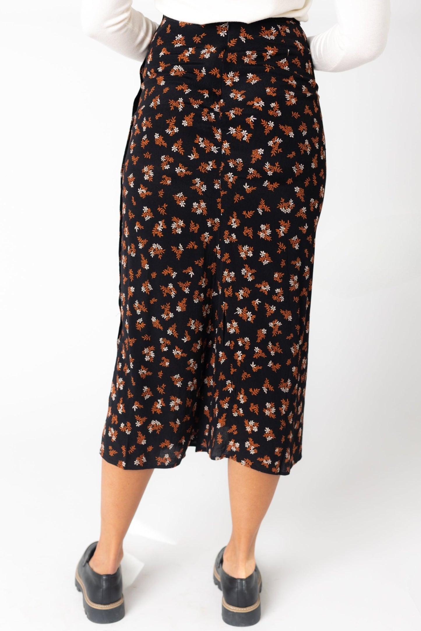 Erica Floral Button Skirt