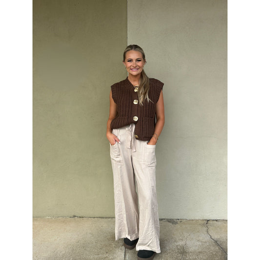 Linen Wide Leg Pants