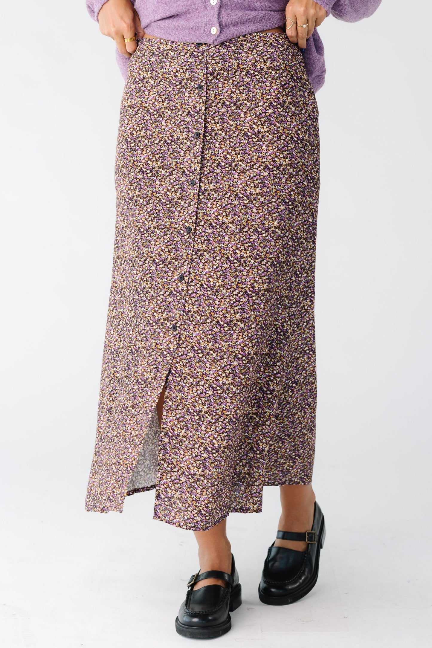 Floral Printed Midi Skirt