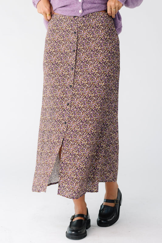 Floral Printed Midi Skirt