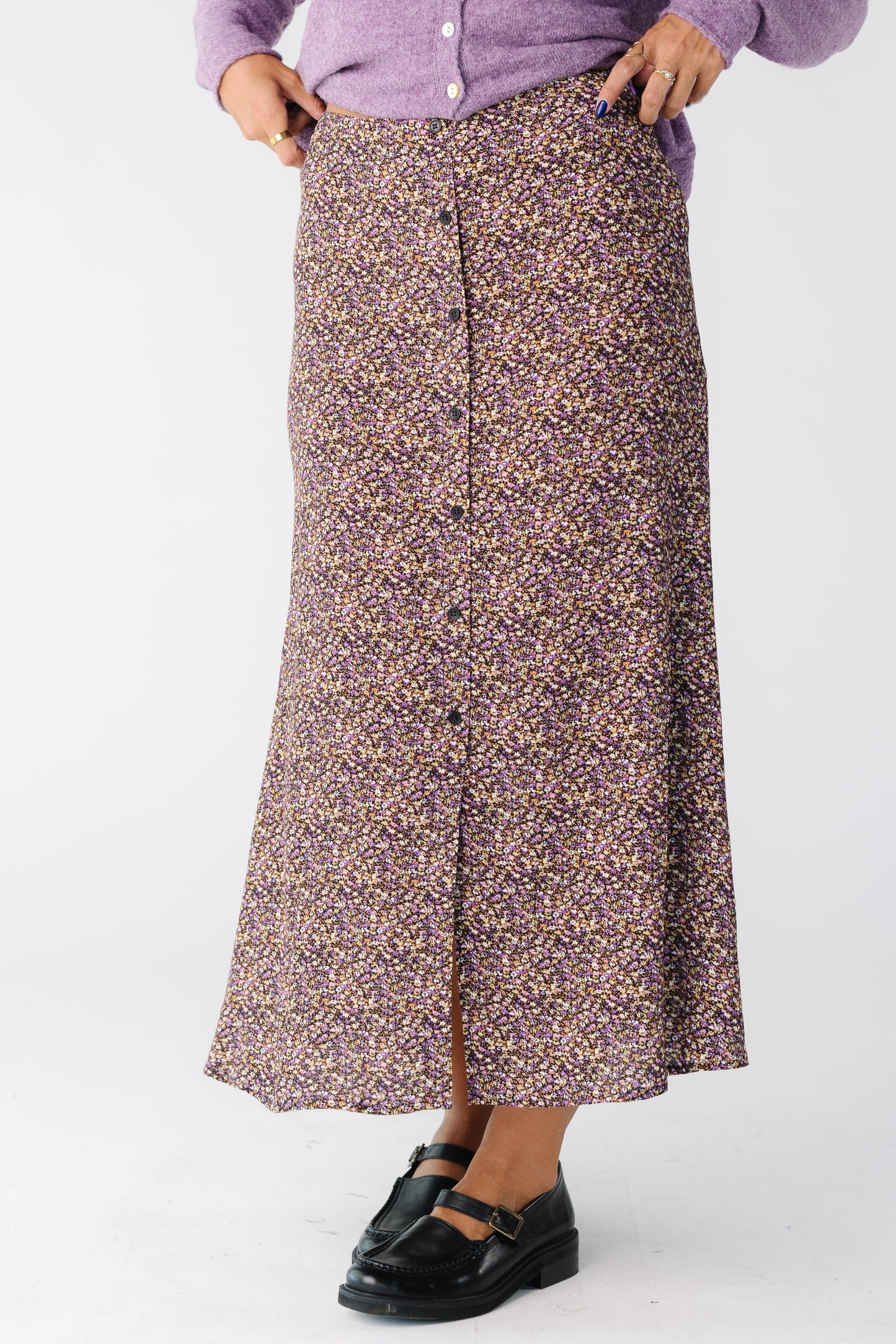 Floral Printed Midi Skirt