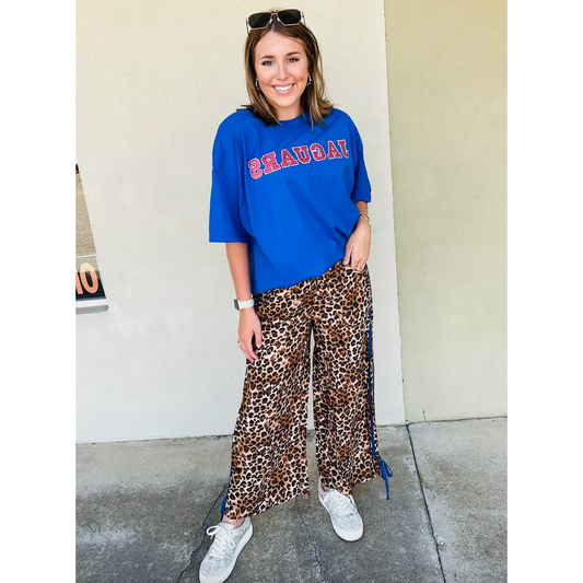 Leopard Print Relaxed Fit Pants