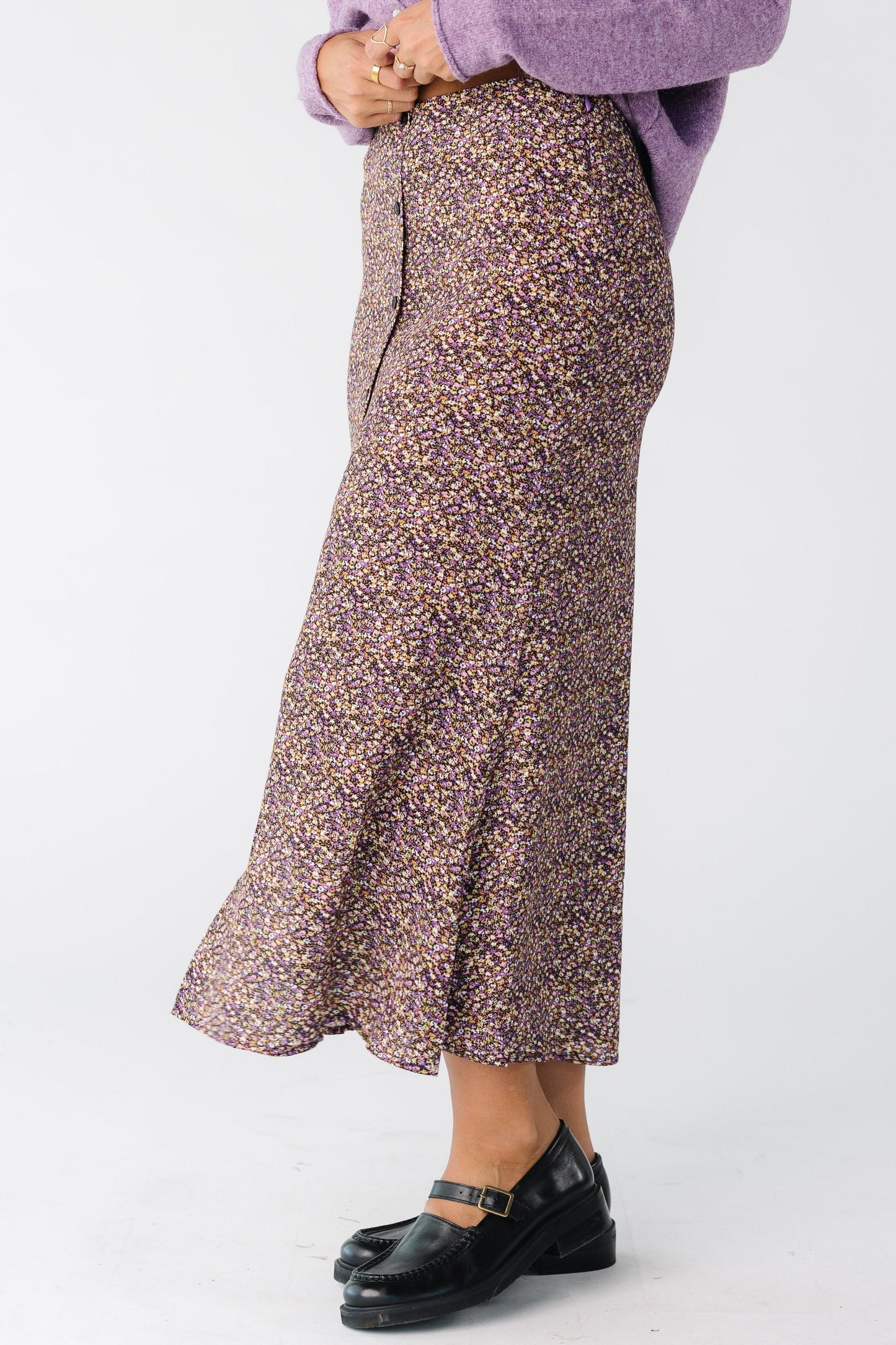Floral Printed Midi Skirt