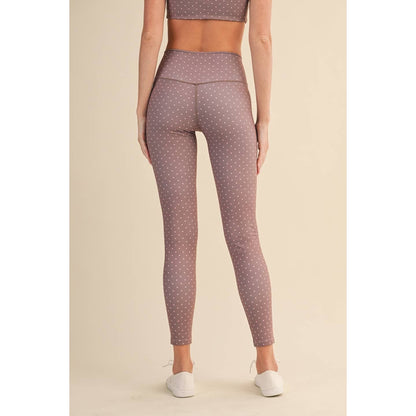 Polka Dot Print High Waist Crossover Legging
